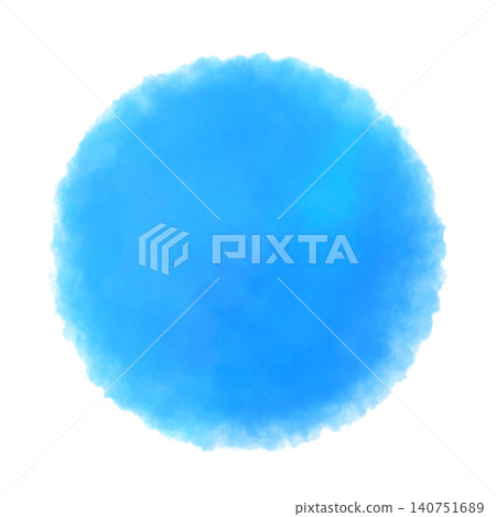 Simple watercolor blue background material, refreshing circular material 140751689