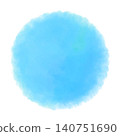 Simple watercolor blue background material, refreshing circular material 140751690