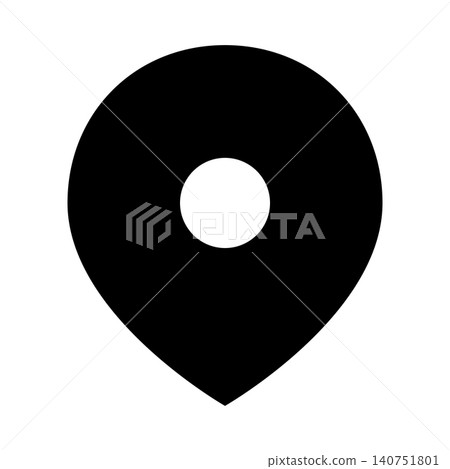 Map pin silhouette icon, alpha channel Map pin silhouette icon, alpha channel 140751801