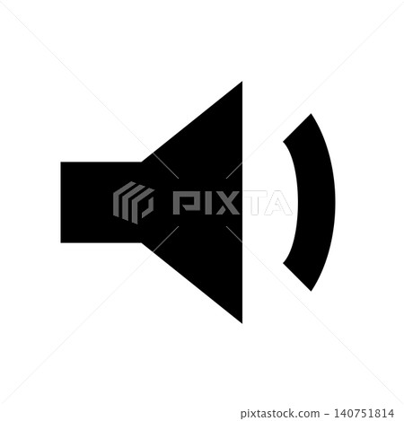 Audio volume silhouette icon, alpha channel 140751814