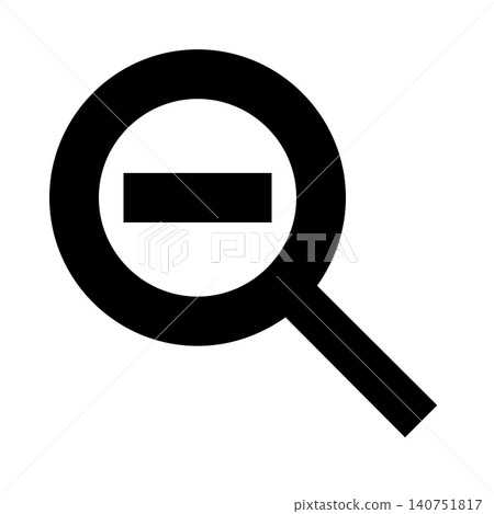 Zoom out silhouette icon, alpha channel Zoom out silhouette icon, alpha channel 140751817