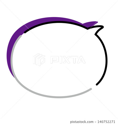 Simple circular speech bubble illustration (white background) Simple circular speech bubble illustration (white background) 140752271