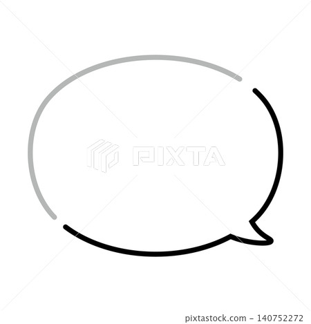 Simple circular speech bubble illustration (white background) Simple circular speech bubble illustration (white background) 140752272