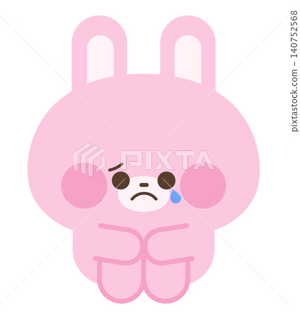 A rabbit sitting in a fetal position, feeling dejected. A rabbit sitting in a fetal position, feeling dejected. 140752568