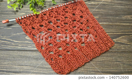 Colorful knitted fabric suitable for home decor, fashion or textile. pattern. 140752600