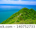 Mount Kakuda with a view of the sea 140752733
