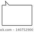 A simple, horizontally elongated, rectangular speech bubble with the nozzle on the top. 140752900