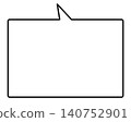 A simple, horizontally elongated, rectangular speech bubble with the nozzle on the top. 140752901