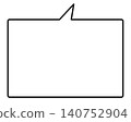 A simple, horizontally elongated, rectangular speech bubble with the nozzle on the top. 140752904