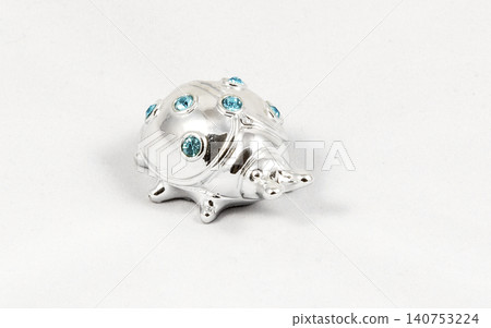 Ornamental silver ladybird with gemstones Ornamental silver ladybird with gemstones 140753224