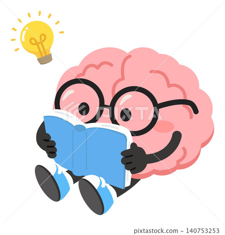 Brain Character Reading a Book for Knowledge Brain Character Reading a Book for Knowledge 140753253