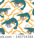 seamless pattern with waves 140754384