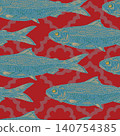 seamless pattern with fish 140754385