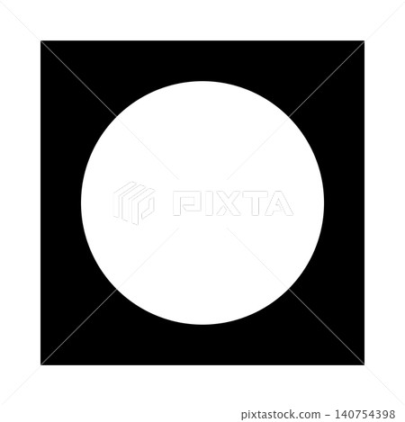A square silhouette icon with a round hole, alpha channel A square silhouette icon with a round hole, alpha channel 140754398
