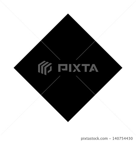 Diamond-shaped silhouette icon, alpha channel Diamond-shaped silhouette icon, alpha channel 140754430