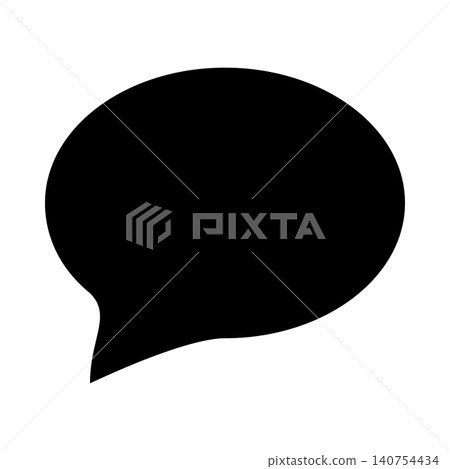 Speech bubble (round) silhouette icon, alpha channel Speech bubble (round) silhouette icon, alpha channel 140754434