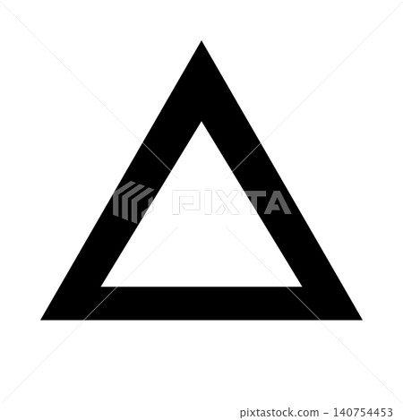 Triangular outline silhouette icon, alpha channel 140754453
