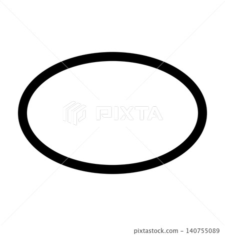 Elliptical line silhouette icon, alpha channel 140755089