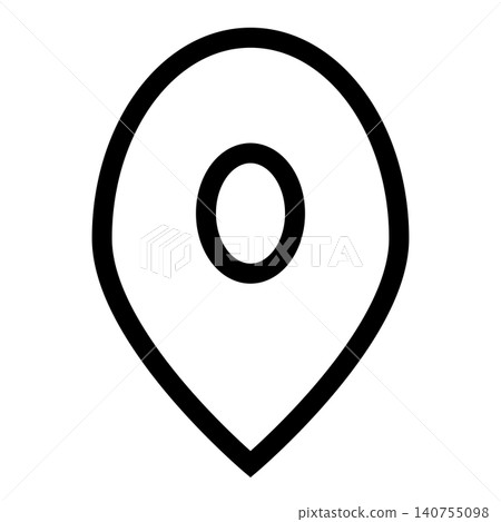 Map pin line silhouette icon, alpha channel 140755098