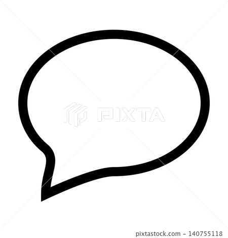 Speech bubble (round) line silhouette icon, alpha channel Speech bubble (round) line silhouette icon, alpha channel 140755118