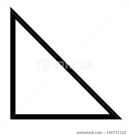 Isosceles triangle line silhouette icon, alpha channel Isosceles triangle line silhouette icon, alpha channel 140755128