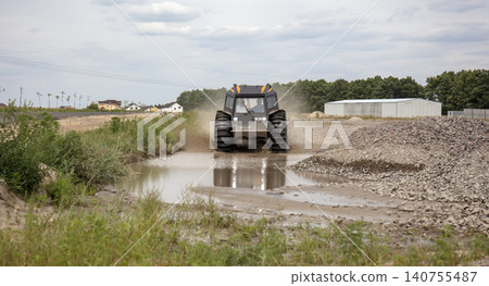 powerful off-road transporter, all-terrain vehicle for special missions powerful off-road transporter, all-terrain vehicle for special missions 140755487