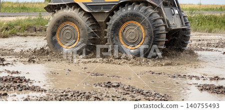 powerful off-road transporter, all-terrain vehicle for special missions powerful off-road transporter, all-terrain vehicle for special missions 140755493