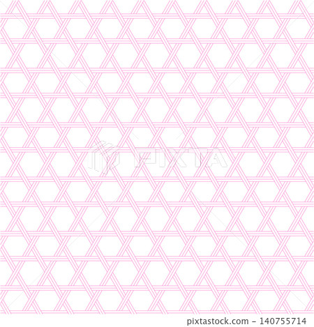 Simple Japanese pattern background material: Basket weave, hexagonal weave, pink Simple Japanese pattern background material: Basket weave, hexagonal weave, pink 140755714