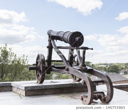 old cannon, Chernigov in Ukraine old cannon, Chernigov in Ukraine 140755903