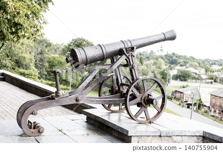 old cannon, Chernigov in Ukraine old cannon, Chernigov in Ukraine 140755904
