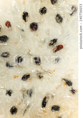 Abstract background of juicy yellow pitahaya white pulp. 140756053