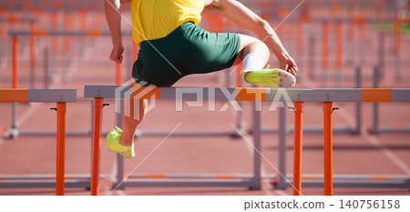 hurdle, man, run 140756158