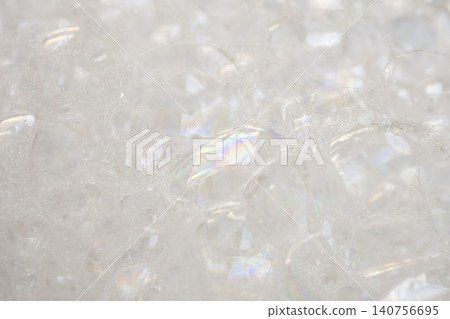 Abstract white soap foam bubbles texture background 140756695