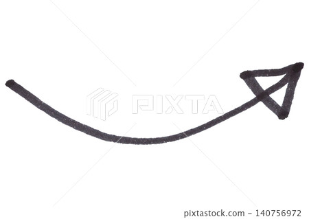 hand drawn arrow with black marker on white background hand drawn arrow with black marker on white background 140756972