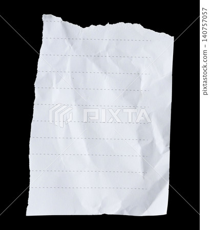 piece of lined paper tear isolated on black background piece of lined paper tear isolated on black background 140757057