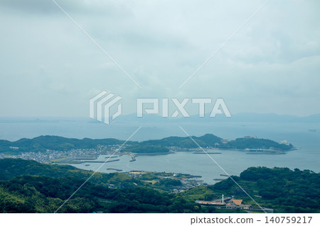 A panoramic view of the Nishiura coast (Nishiura-cho, Gamagori City, Aichi Prefecture) 140759217