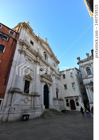 San Salvador Church in the early morning in the old town of Venice, Italy. San Salvador Church in the early morning in the old town of Venice, Italy. 140759515
