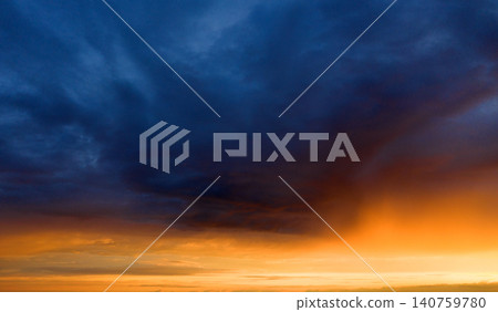 Sunset with sun rays, sky with clouds and sun. Sunset with sun rays, sky with clouds and sun. 140759780