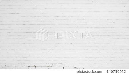 White brick wall for background or texture 140759932