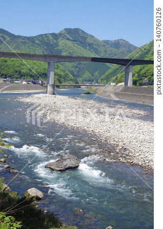 The scenery of the Ota River in Asakita Ward, surrounded by fresh greenery. The scenery of the Ota River in Asakita Ward, surrounded by fresh greenery. 140760126