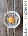 Sixteen-grain rice with raw egg 140760406