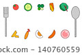 Illustration of various foods 140760559