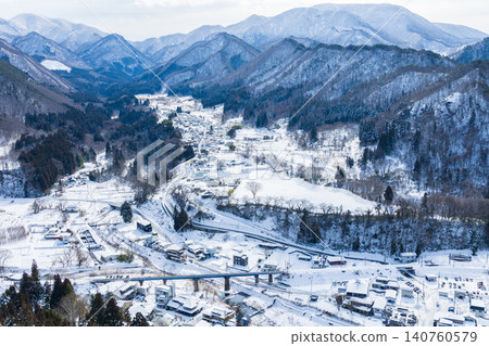 冬季,山形縣山形市的立石寺(山寺)被白雪覆蓋:從五大堂眺望 冬季,山形縣山形市的立石寺(山寺)被白雪覆蓋:從五大堂眺望 140760579