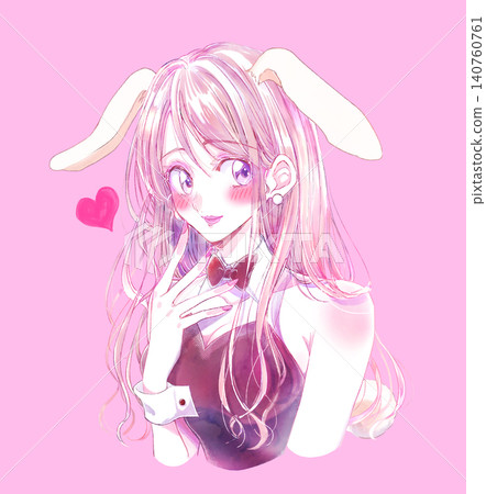 A woman in a bunny girl outfit, smiling, romance. A woman in a bunny girl outfit, smiling, romance. 140760761