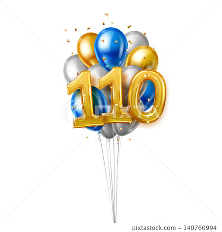 110 Birthday Balloons Celebration Number 140760994
