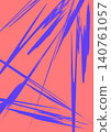 Abstract vector illustration featuring expressive blue brush strokes on a vibrant modern background. 140761057