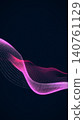 Neon glowing abstract wave line animation, vertical futuristic flow curve background, digital technology loop motion graphic, pink particle mesh 140761129