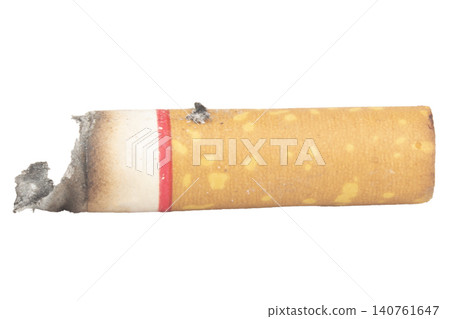 cigarette butt isolated on white background 140761647