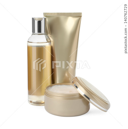 Different modern cosmetic products isolated on white Different modern cosmetic products isolated on white 140762729