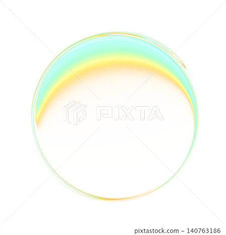 Abstract glass sphere frame with iridescent holographic rainbow gradient rim isolated raster illustration Abstract glass sphere frame with iridescent holographic rainbow gradient rim isolated raster illustration 140763186